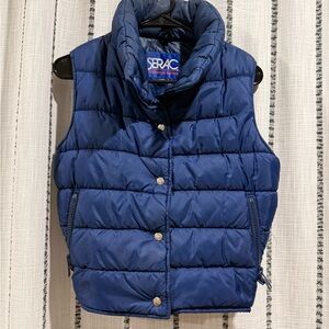 Vintage Serac Blue Puffer Vest